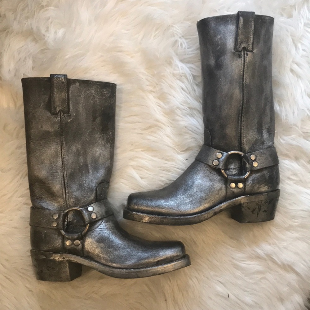 Never Worn! Frye Metallic Harness 12R Boots